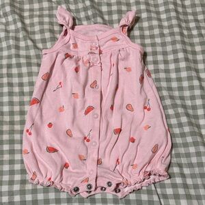 Carter's Pink Peach Print Baby Romper